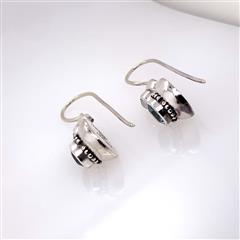 Lois Hill Pearl Light Blue Stone Sterling Silver Earrings